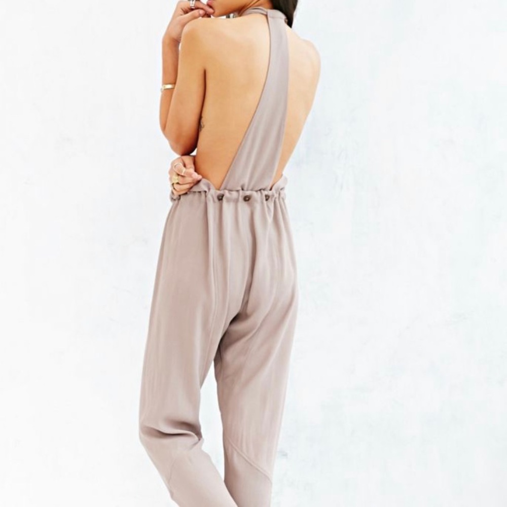 Cope textured drawstring jumpsuit